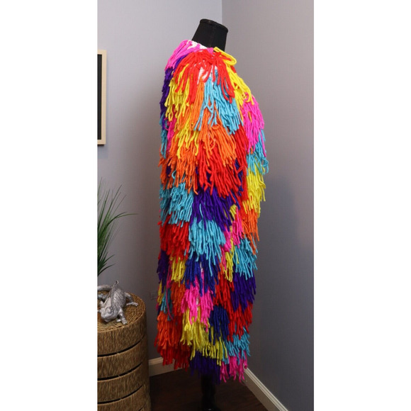 Vibrant Multicolor Fringe Cape - Picture 3 of 4